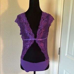 Purple Lace Women's Intimate Bodysuit